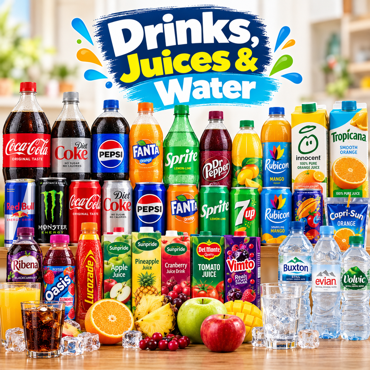 Drinks, Juices & Water