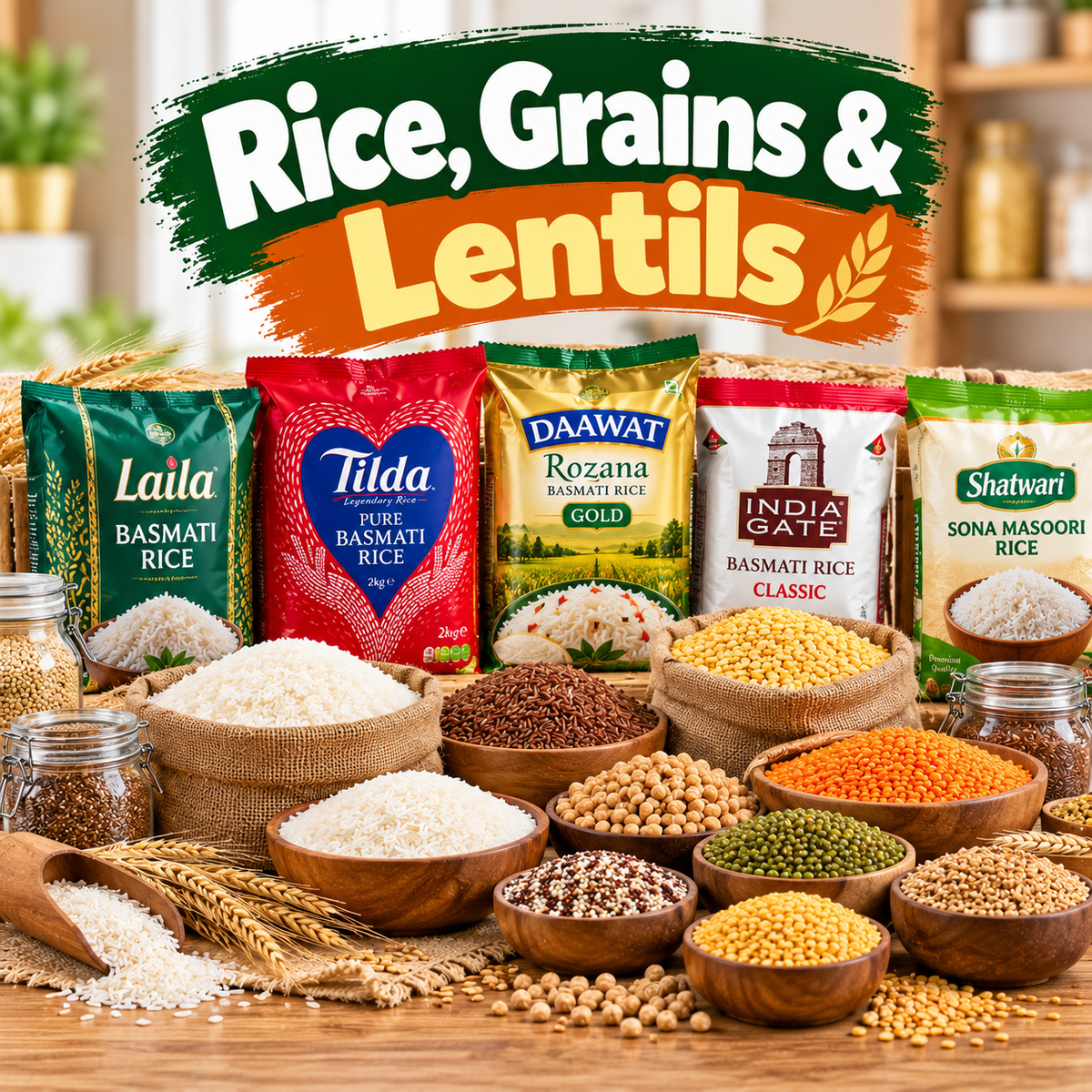Rice, Grains & Lentils